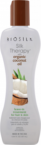 Несмываемое средство BIOSILK с органическим кокосовым маслом для волос и кожи, 167 мл
